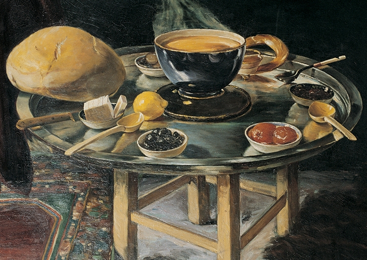 Breaking of the Fast Table, 1919, 79x98 cm, oil on canvas, Yapı Kredi Painting Collection